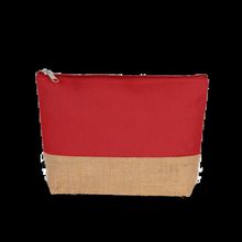 Estuche de canvas con base de yute natural Arandano Red / Natural