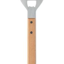 Espátula para bbq de acero inox. con abrebotellas Madera