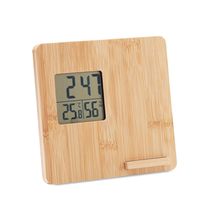 Estación Bambú con Carga Rápida y Reloj Madera