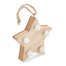 Estrella Adorno de Madera Iluminada Madera