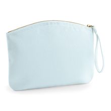 Estuche algodón orgánico grueso con cremallera Pastel Blue S