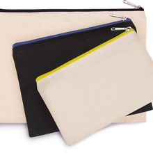 Estuche canvas modelo pequeño Black / Royal Blue