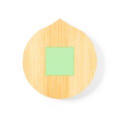 Espejo Bambú Cierre Magnético Ø7.5cm | Centrado en el circulo | 30 x 30