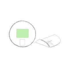 Esterilla circular de algodón con flecos y 1 bolsillo | Parte central | 500 x 700