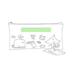 Estuche blanco para colorear incluye 5 ceras | Centrado parte superior | 120 x 15