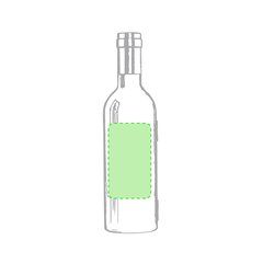 Estuche para Vino con Botella | En el frontal | 60 x 90