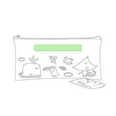 Estuche blanco para colorear incluye 5 ceras | Centrado parte superior | 120 x 15