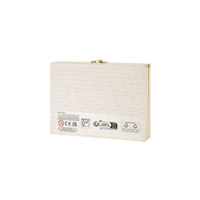 Estuche de madera con acuarelas y ceras