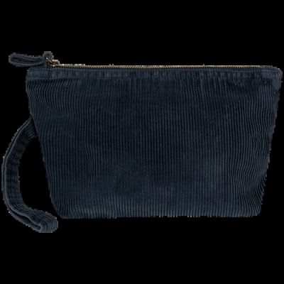 Estuche ecorresponsable de pana Washed Navy Blue
