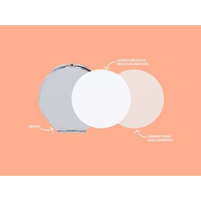 Espejo plegable x2 con placa sublimable