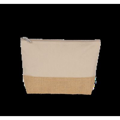 Estuche de canvas con base de yute natural Light Sand / Natural