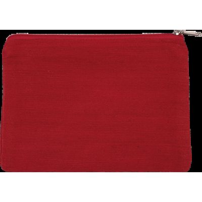 Estuche de yute y algodón Crimson Red