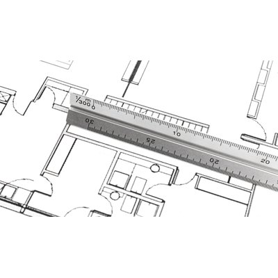 Escalímetro de 30 cm. de aluminio