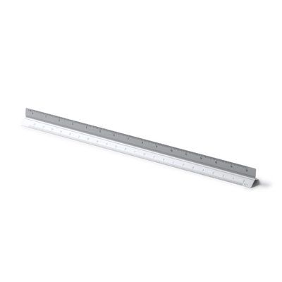 Escalímetro de aluminio de 30 cm Plata