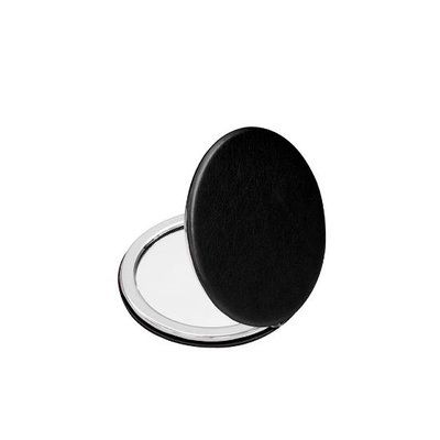 Espejo Redondo Plegable Metal y Aumento 2X Negro