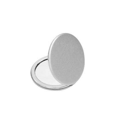 Espejo Redondo Plegable Metal y Aumento 2X Plata