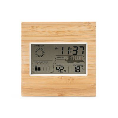 Estación meteorológica con calendario Crudo