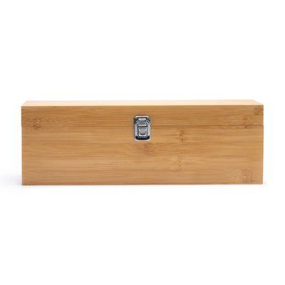 Estuche de bambú con 4 accesorios de vino Crudo Talla Única Adulto