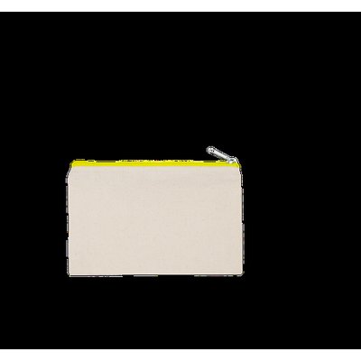 Estuche canvas modelo pequeño Natural / Fluorescent Yellow