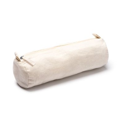 Estuche cilíndrico de algodón con cremallera