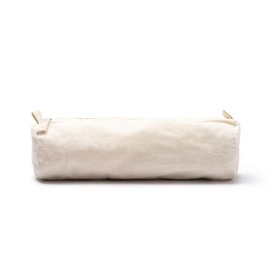 Estuche cilíndrico de algodón con cremallera