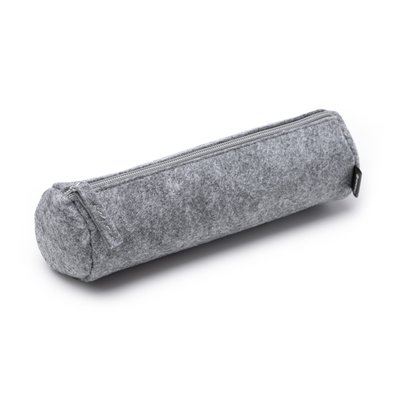 Estuche cilíndrico de fieltro reciclado