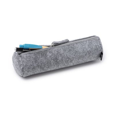 Estuche cilíndrico de fieltro reciclado
