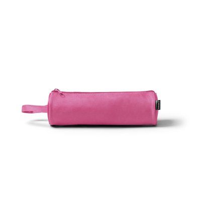 Estuche cilíndrico de poliéster reciclado Fucsia