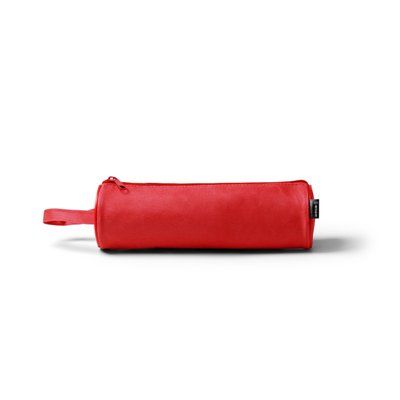 Estuche cilíndrico de poliéster reciclado Rojo