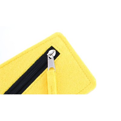 Estuche de Fieltro con Cremallera Cruzada