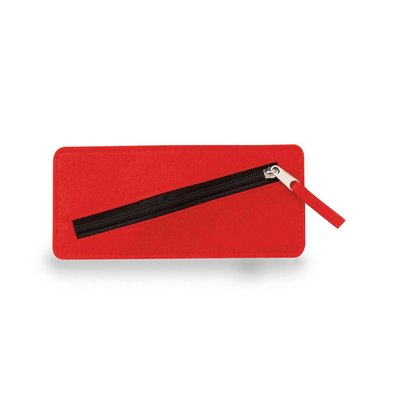 Estuche de Fieltro con Cremallera Cruzada