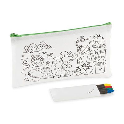 Estuche infantil coloreable con 4 lápices Lima