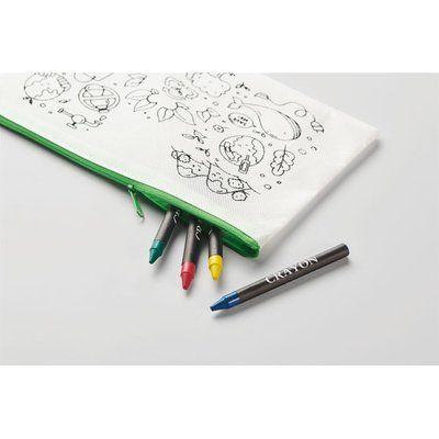 Estuche infantil coloreable con 4 lápices