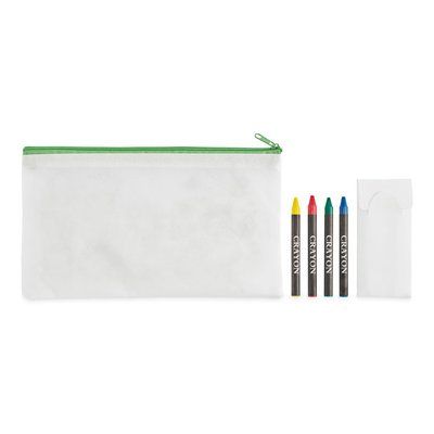 Estuche infantil coloreable con 4 lápices