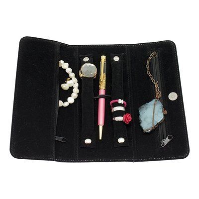 Estuche Joyero de Polipiel y Antelina