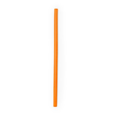 Estuche llavero con pajita de silicona Naranja