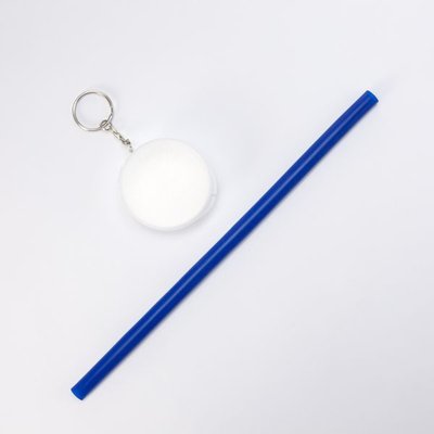 Estuche llavero con pajita de silicona