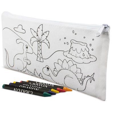 Estuche Niños para Colorear Dinos