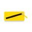 Estuche de Fieltro con Cremallera Cruzada Amarillo