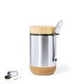 Fiambrera Inox 450ml con Cuchara y Base Corcho