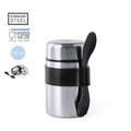 Fiambrera Acero Inox 500ml con Utensilio 3 en 1