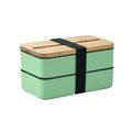 Fiambrera Doble 800ml Soporte Móvil Verde Menta
