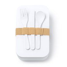 Fiambrera con cubiertos Blanco Talla Única Adulto