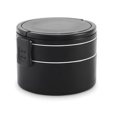 Fiambrera de dos pisos con asas 950 ml Negro