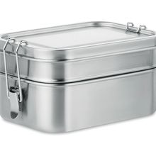 Fiambrera Inoxidable Doble 1200ml Plata Mate