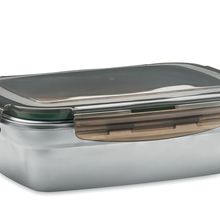 Fiambrera retro de acero inox Gris Transparente