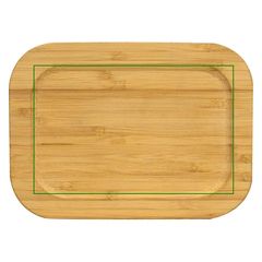 Fiambrera 600ml Acero y Bambú con Cubiertos | Tapa | 140 x 90