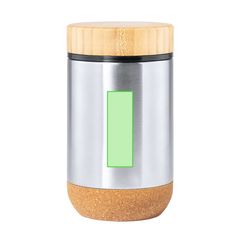 Fiambrera Inox 450ml con Cuchara y Base Corcho | Centrado bote | 20 x 60