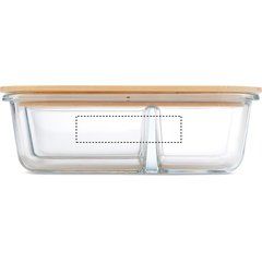 Fiambrera 800ml Vidrio y Tapa Bambú | Lado 1 | 80 x 20