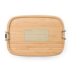 Fiambrera de acero inoxidable con tapa de bambú | ZONA1 | 110 x 50